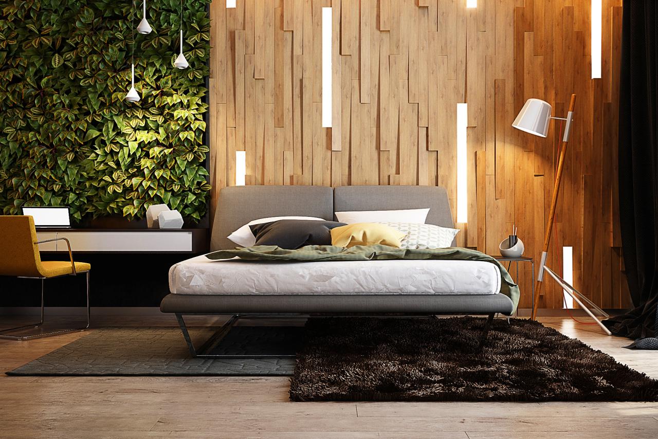 Nội thất phòng ngủ bằng gỗ