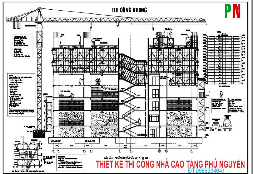thiết kế thi công nhà cao tầng