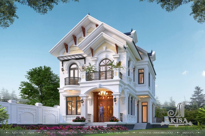 Mẫu biệt thự đẹp 2 tầng vườn 6x15