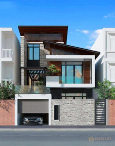Mẫu nhà 3 tầng đẹp chiều bề ngang 6 m mặt tiền đẹp