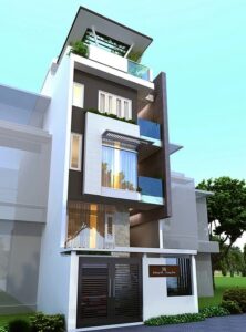 Mẫu nhà mặt tiền nhà 2 tầng thiết kế đẹp