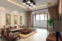 Thiết kế nội thất phòng khách đẹp Á đông