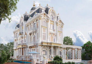 Mẫu biệt thự 3 tầng cổ điển đẹp 12x19