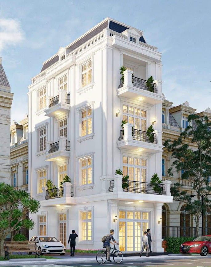 Mẫu Nhà 1 Trệt Lửng 3 Lầu Tum Sân Thượng