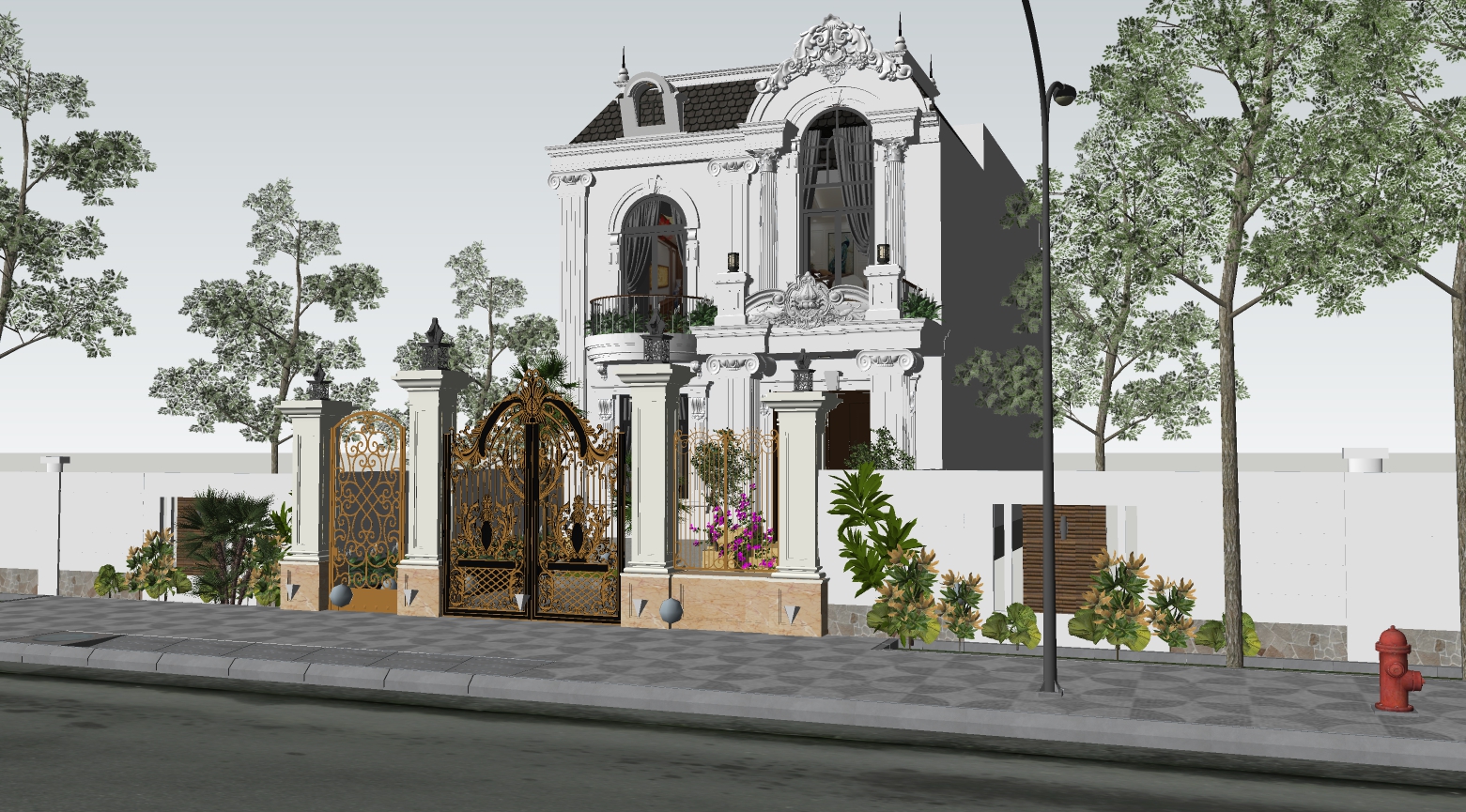 Mẫu 3d File Biệt Thự đẹp Sketchup