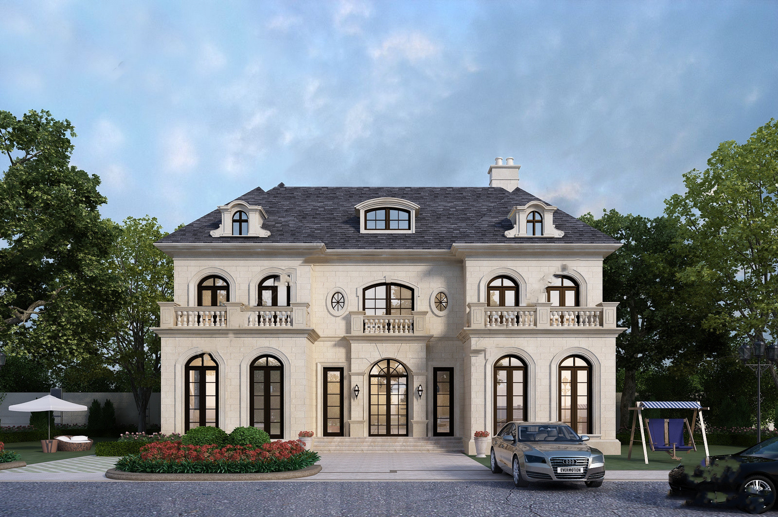 Mẫu 3d File Biệt Thự đẹp Sketchup