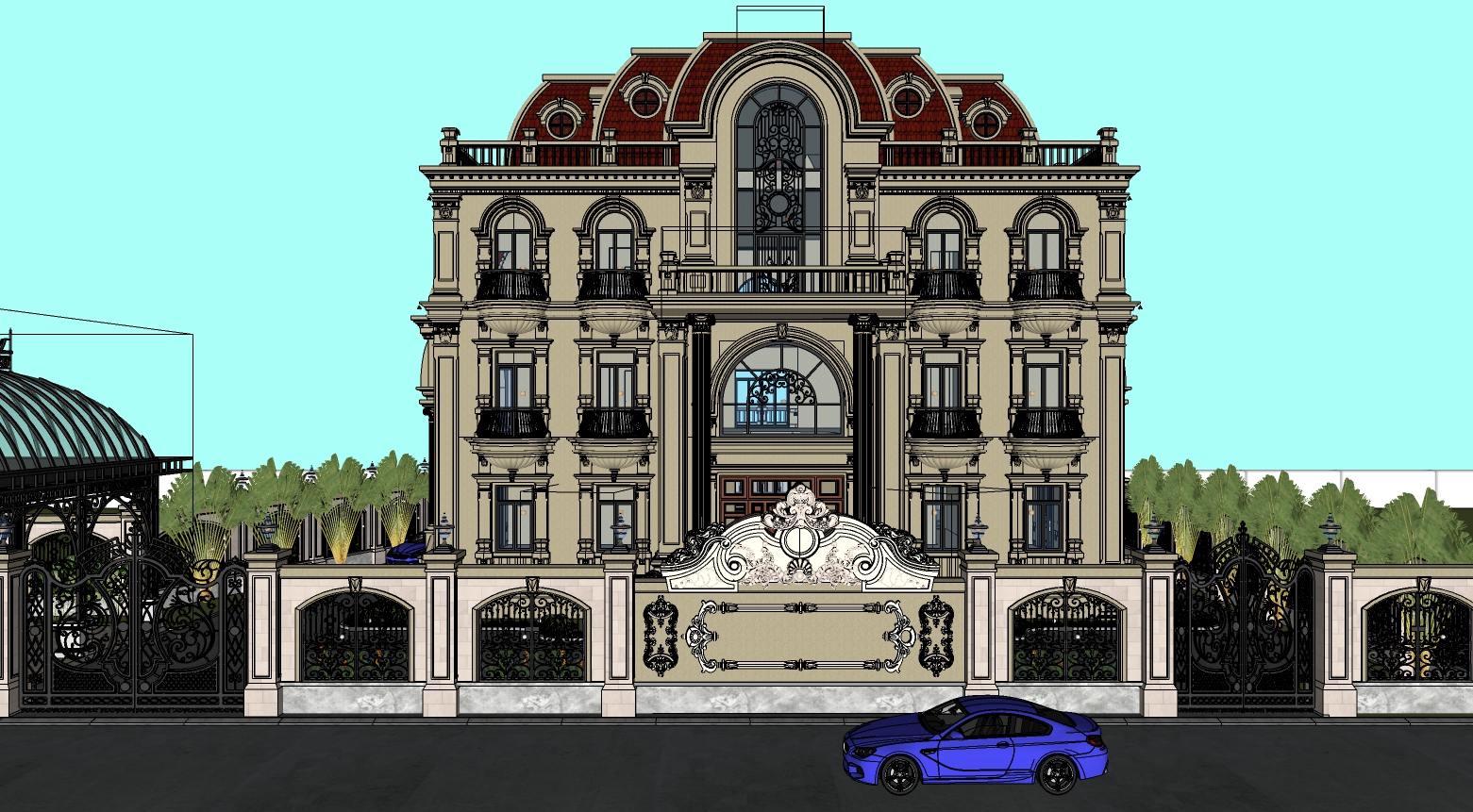 Mẫu 3d File Biệt Thự đẹp Sketchup