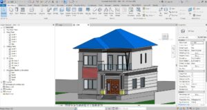 Flie Revit Biệt Thự 8x15