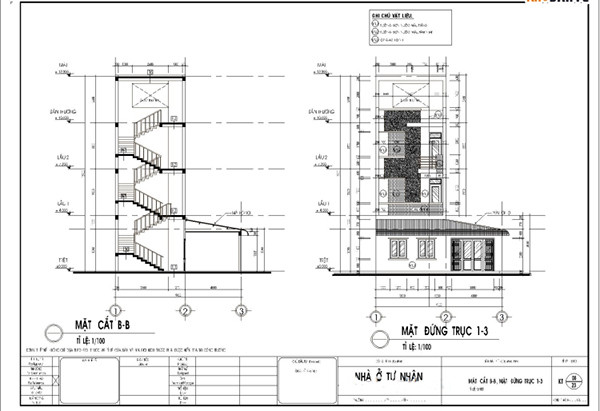 Thiết kế xây nhà nghỉ khách sạn đẹp 3 tầng giá rẻ