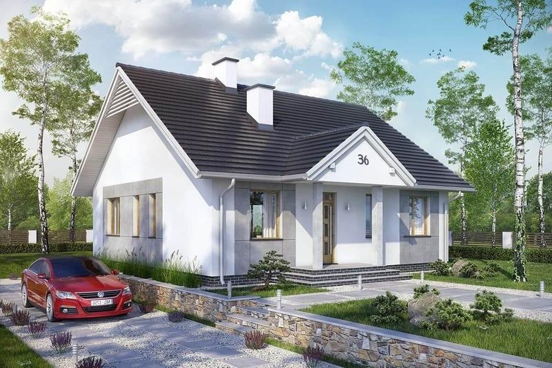 Mẫu nhà cấp 4 hiện đại 300 triệu có 3 phòng ngủ đẹp, hiện đại