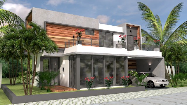 Mẫu nhà 2 tầng 15x10m