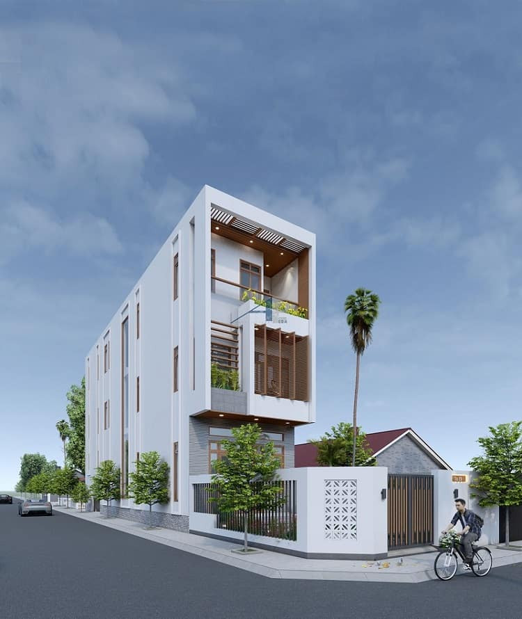 Mẫu bản vẽ biệt thự đẹp lô góc 2 mặt tiền 2 lầu xây giá rẻ Mẫu bản vẽ biệt thự đẹp lô góc 2 mặt tiền 2 lầu xây giá rẻ