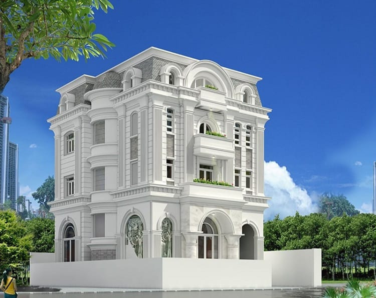 Mẫu bản vẽ biệt thự đẹp lô góc 2 mặt tiền 2 lầu xây giá rẻ Mẫu bản vẽ biệt thự đẹp lô góc 2 mặt tiền 2 lầu xây giá rẻ
