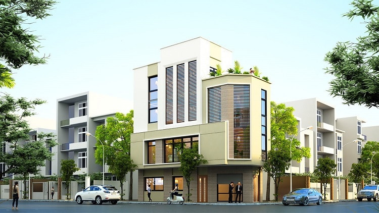 Mẫu bản vẽ biệt thự đẹp lô góc 2 mặt tiền 2 lầu xây giá rẻ Mẫu bản vẽ biệt thự đẹp lô góc 2 mặt tiền 2 lầu xây giá rẻ