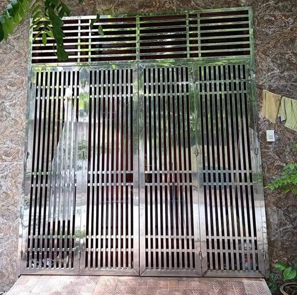 Mẫu cửa inox đẹp không gỉ làm cổng