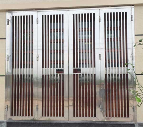 Mẫu cửa inox đẹp không gỉ làm cổng