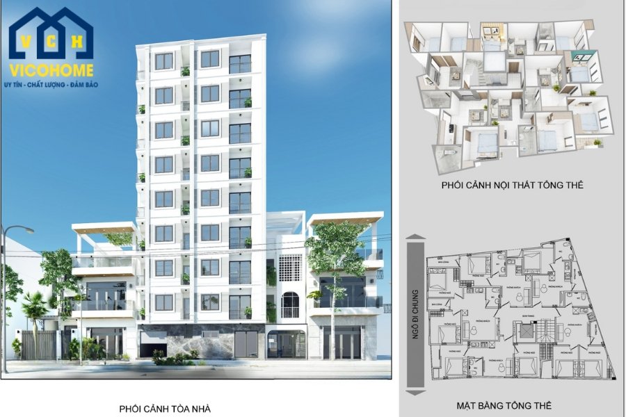 Mẫu xây dựng chung cư mini 100m2