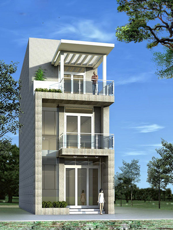 Mẫu nhà 3 tầng lầu 5x15 thiết kế hiện đại