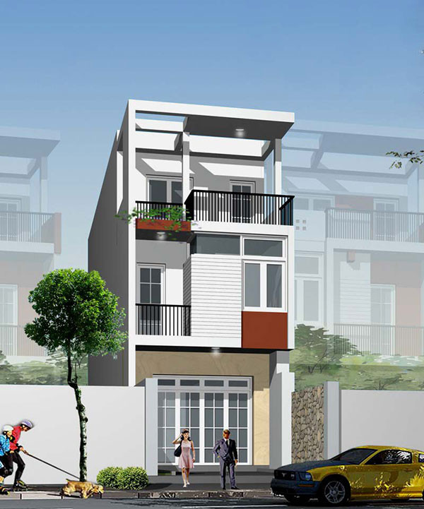 Mẫu nhà 3 tầng lầu 5x15 thiết kế hiện đại