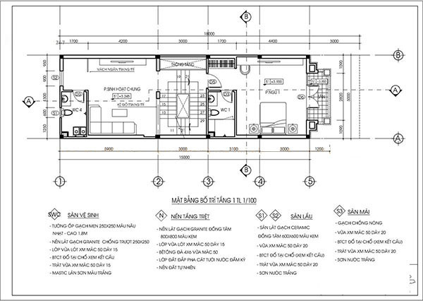 Mẫu nhà 3 tầng lầu 5x15 thiết kế hiện đại