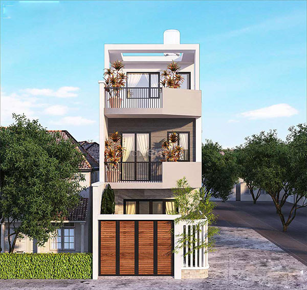 Mẫu nhà 3 tầng lầu 5x15 thiết kế hiện đại