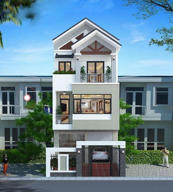 Mẫu nhà 3 tầng lầu 5x15 thiết kế hiện đại
