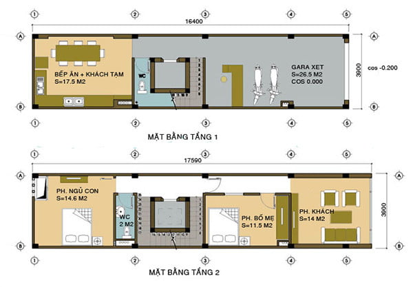 Thiết kế xây nhà nghỉ khách sạn đẹp 3 tầng giá rẻ