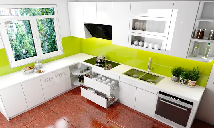 Tủ bếp thông minh cũng là một lựa chọn thẩm mỹ tuyệt vời cho bất kỳ không gian bếp nào với thiết kế hiện đại và tiện ích cao. 