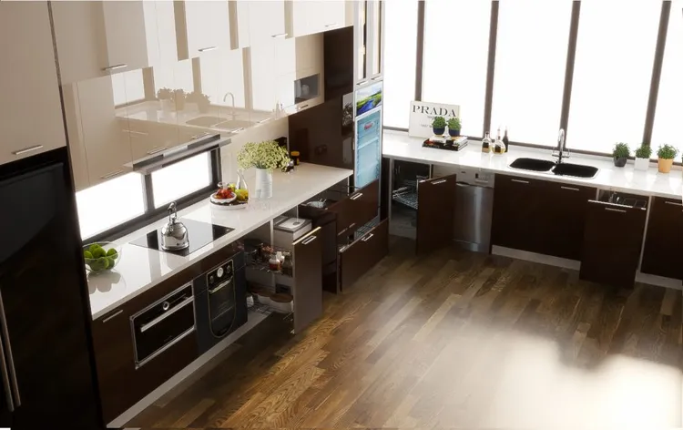 Tủ bếp thông minh được thiết kế gọn nhẹ, nhiều chức năng, có thể tiết kiệm không gian trong căn bếp nhà bạn.