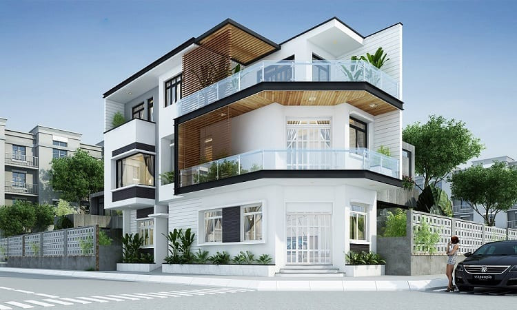 Mẫu nhà phố đẹp 2 3 tầng ngang 9 10 m