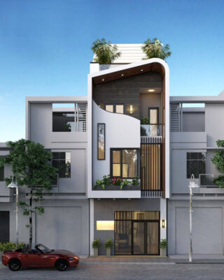 Mẫu Nhà Phố đẹp 3 Tầng Bề Ngang 4 M