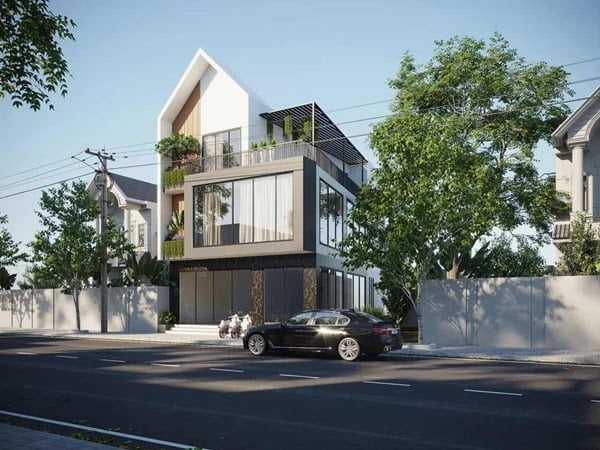 Thiết kế nhà phố phong cách hiện đại (Chủ đầu tư: Anh Đức - Phú Thọ)